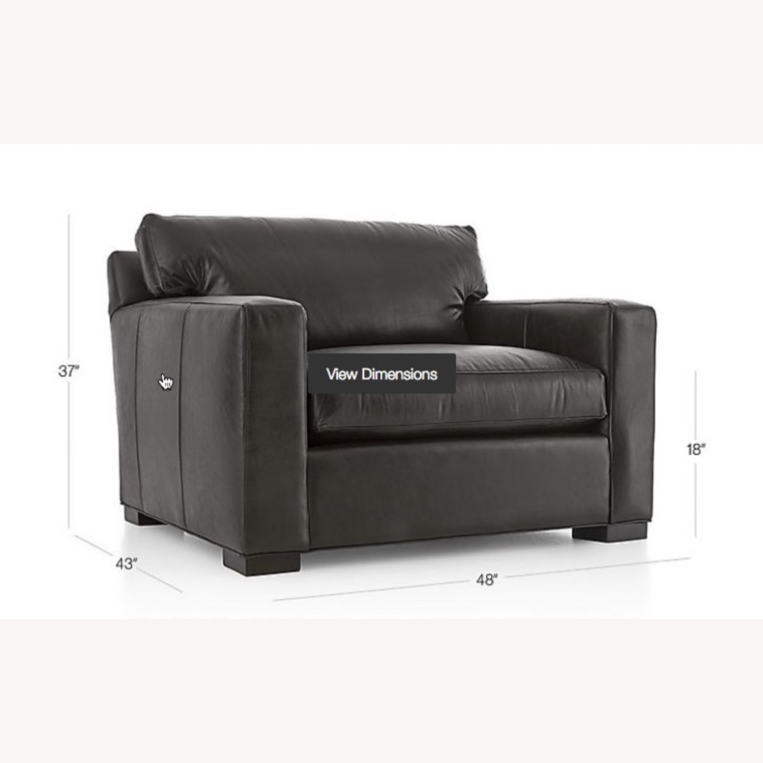 Axis Leather 40" Swivel Chair - image-3