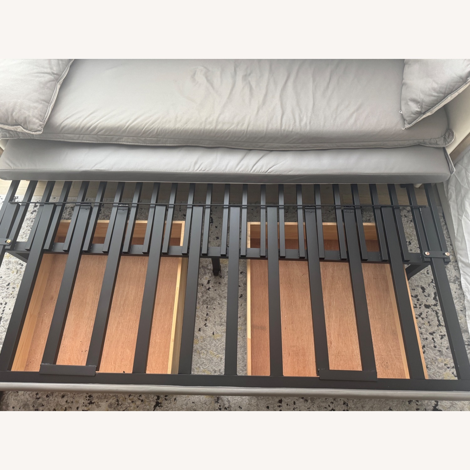 78" Modern Sofa Leath-aire Upholstered Sofa - image-4