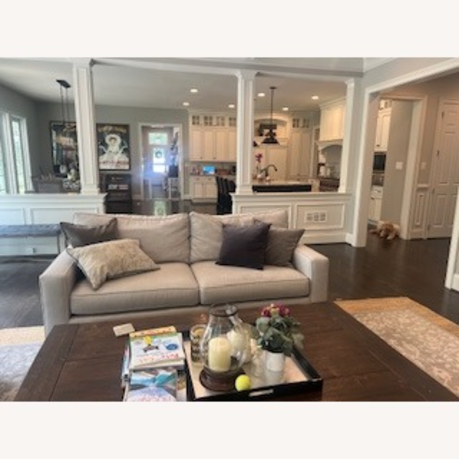 Pottery Barn PB Comfort Ash Gray Comfort Sofa, Square Arm - image-2