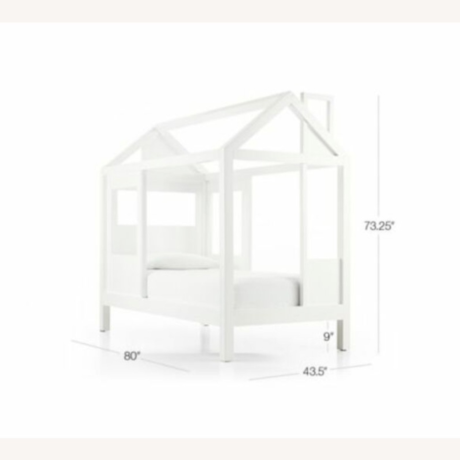 Crate & Kids Tiny House White Twin Bed - image-3