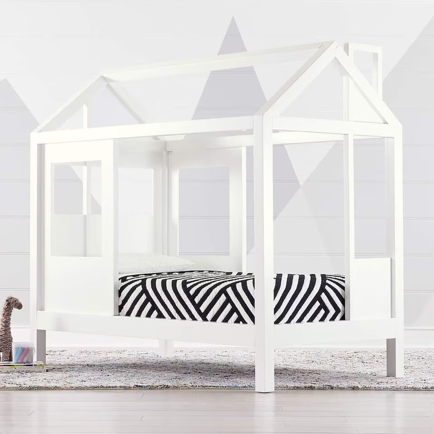 Crate & Kids Tiny House White Twin Bed - image-8