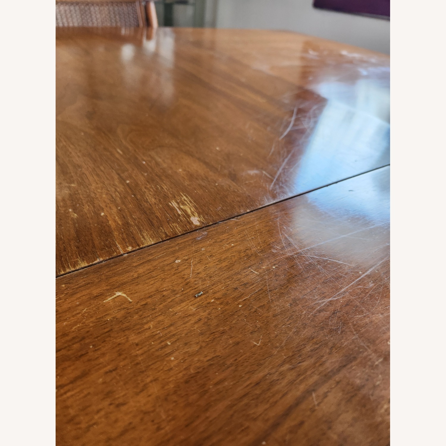 Mid-Century Table & Cane Chair Set - image-8