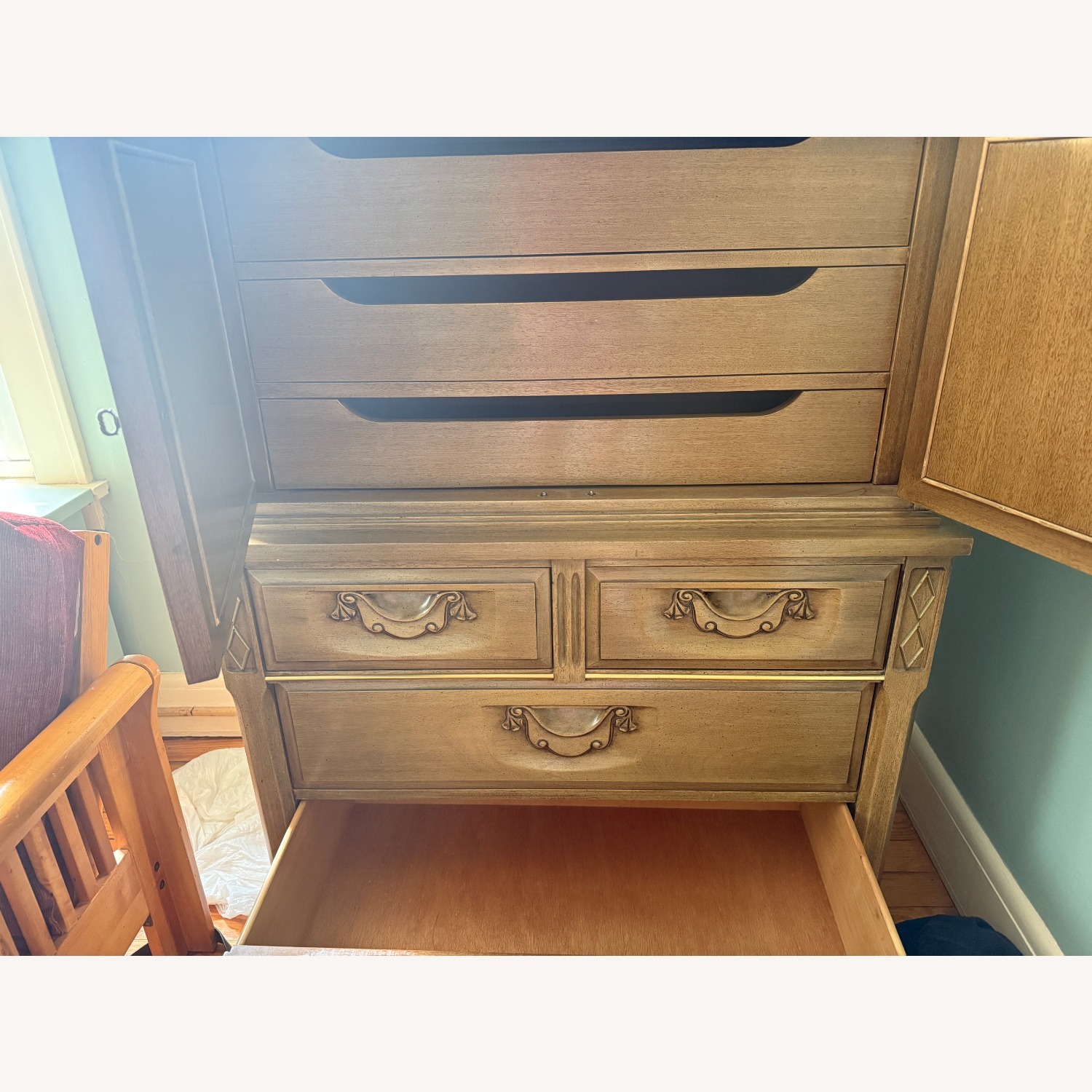 Cherry Antique Bedroom Dresser Storage - image-6