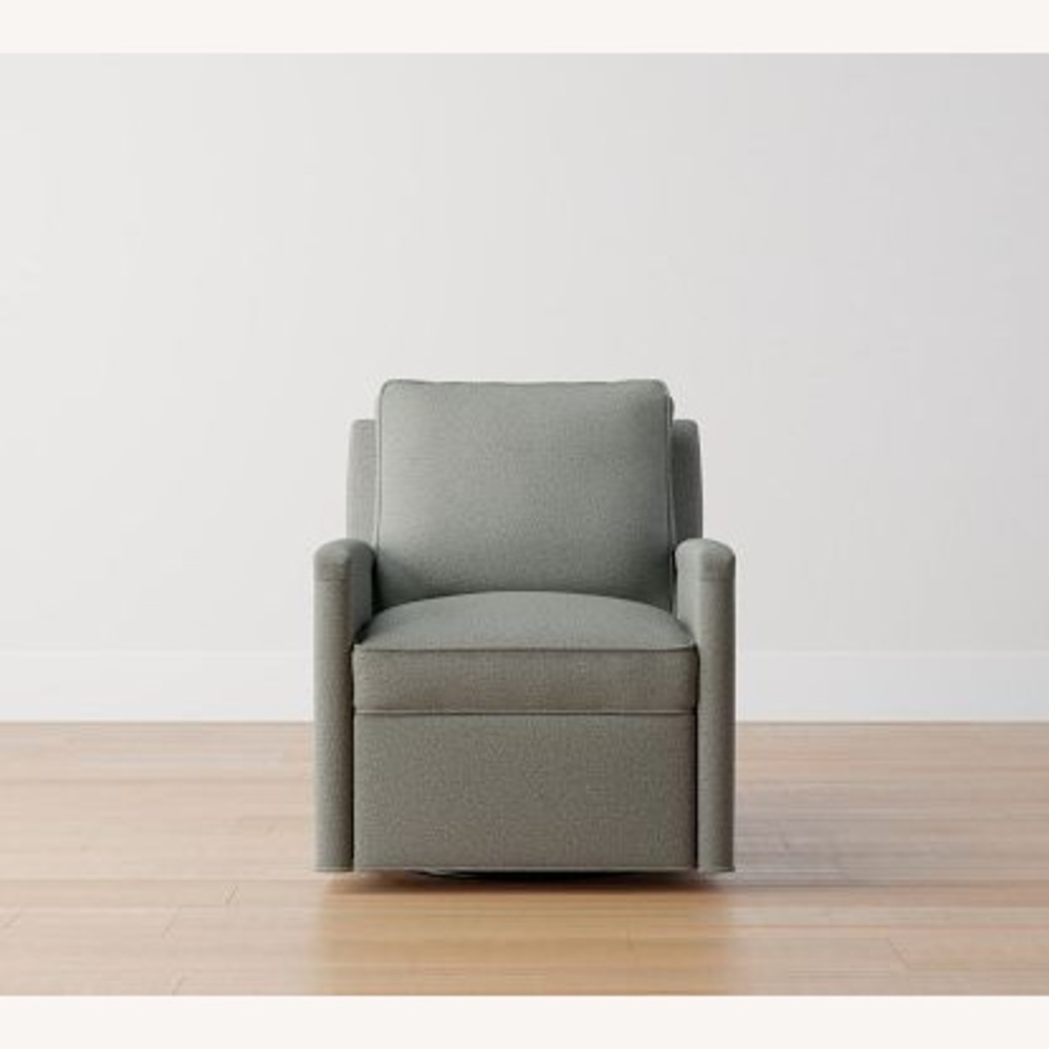 Pottery Barn Tyler Square Arm Chai Slate Velvet - image-5