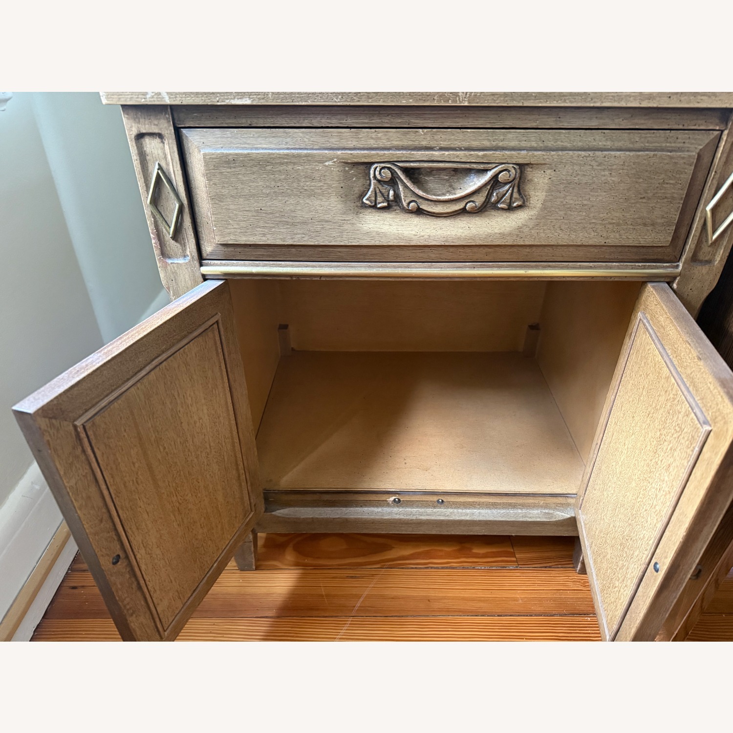 Cherry Antique Bedroom Nightstand Storage - image-3