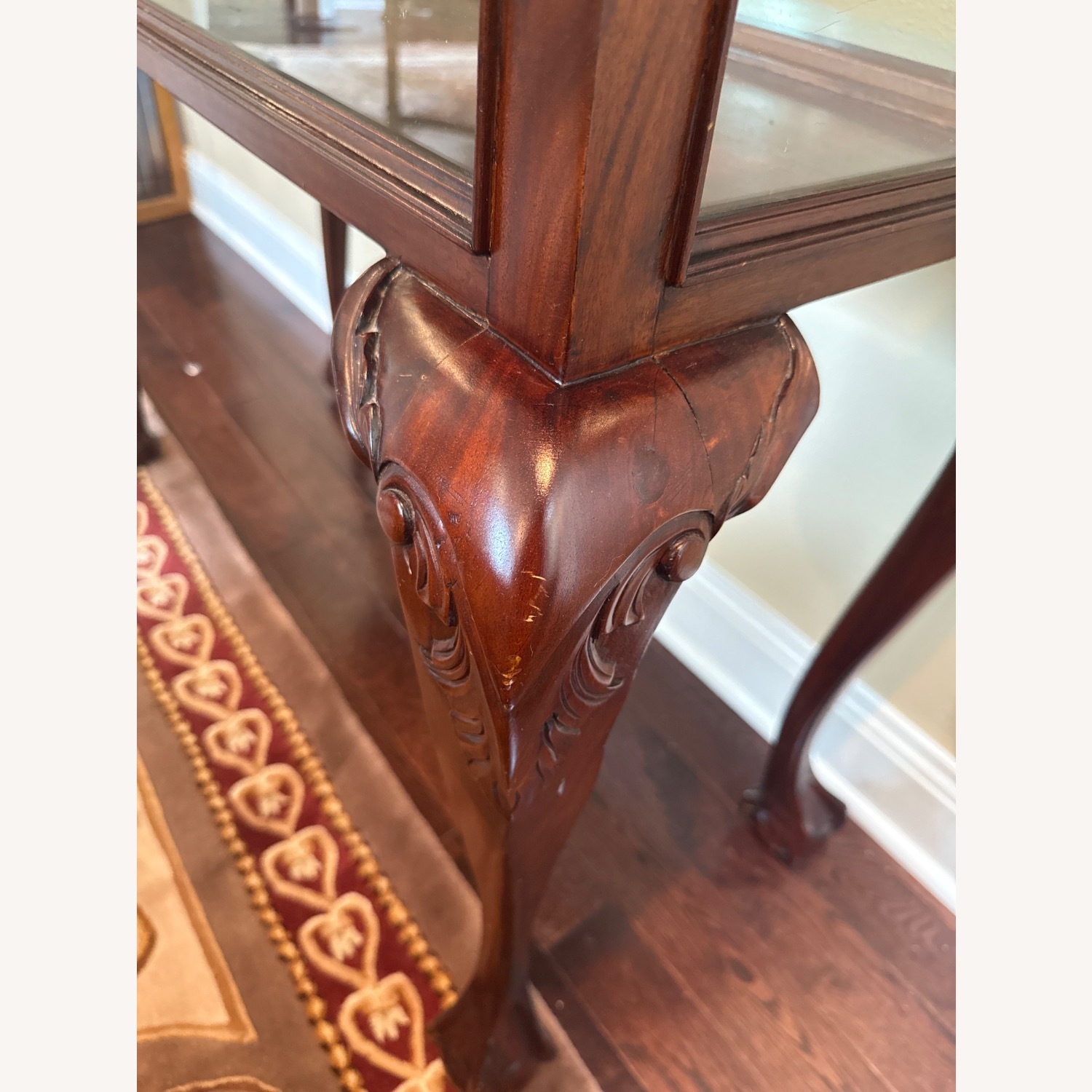 Wood Curio Table Antique - image-4