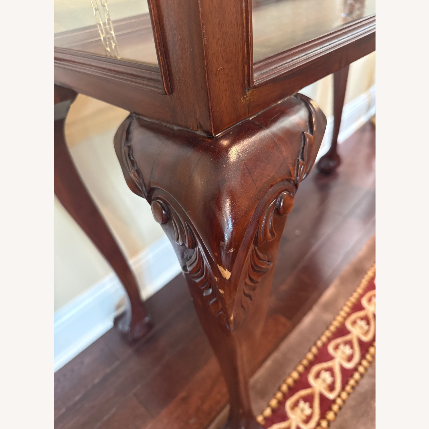 Wood Curio Table Antique - image-5
