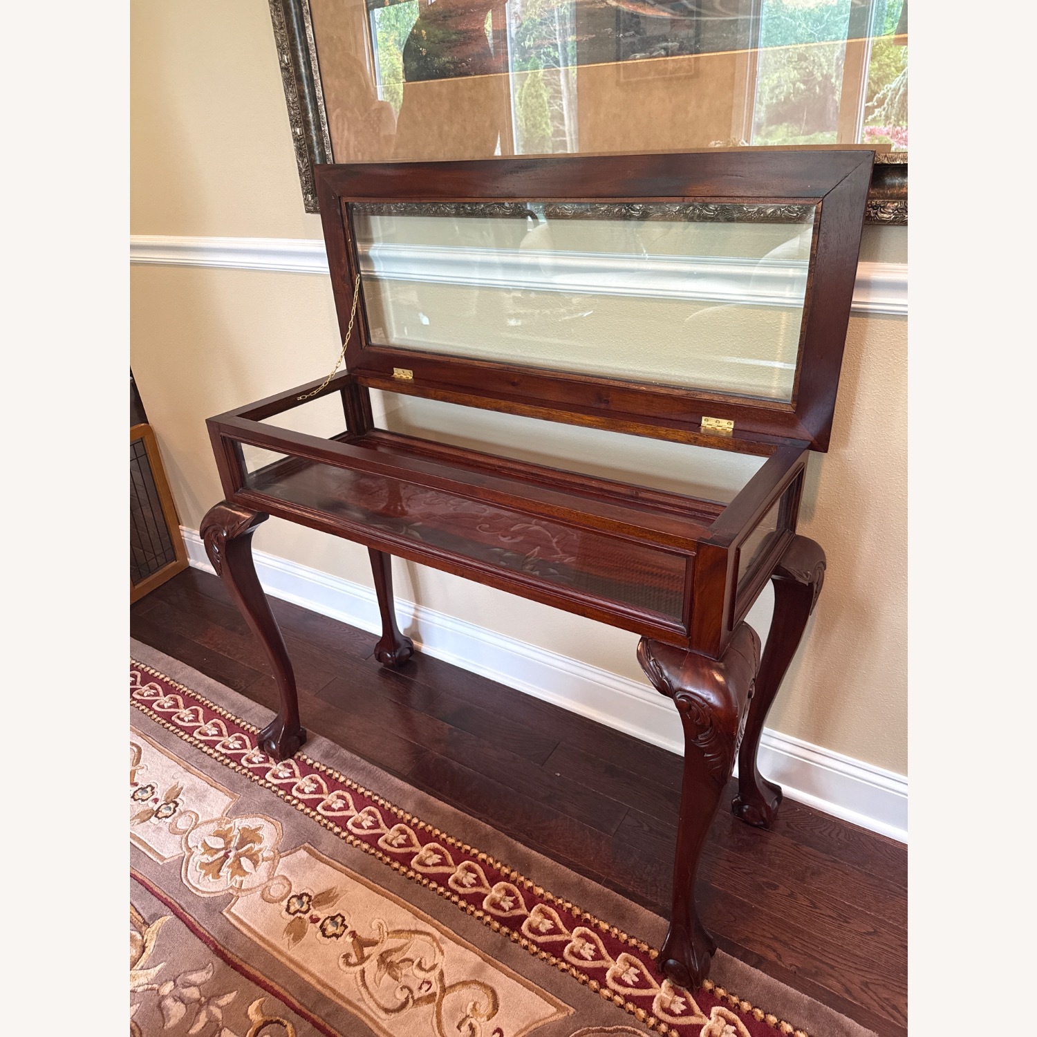 Wood Curio Table Antique - image-2