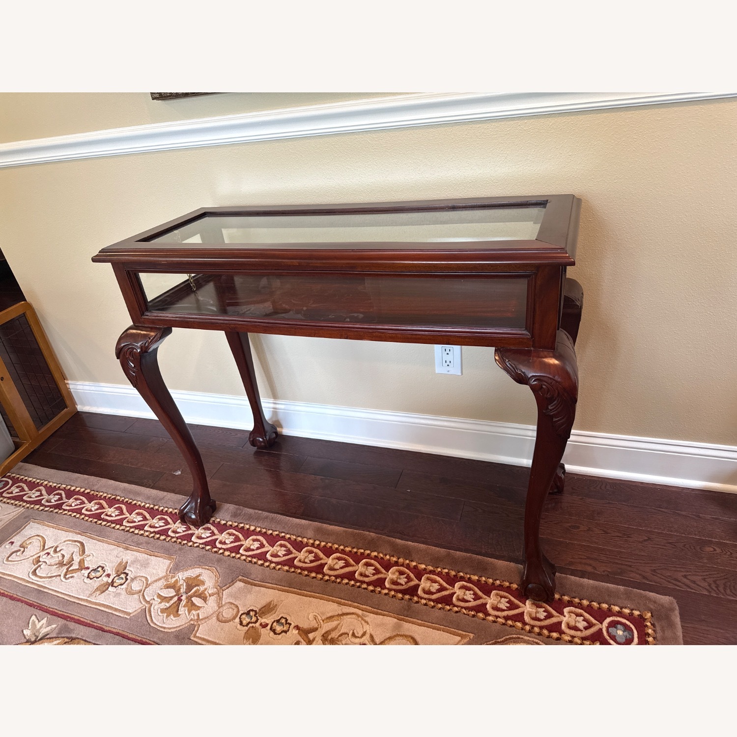 Wood Curio Table Antique - image-1
