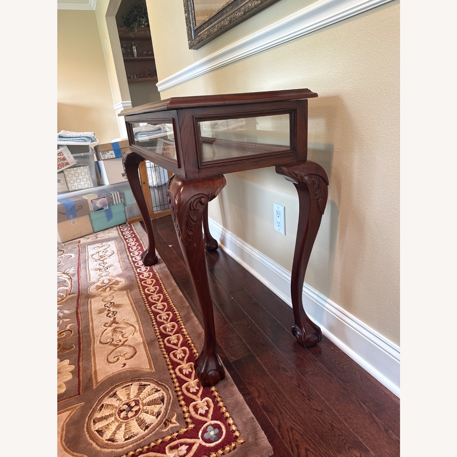 Wood Curio Table Antique - image-3