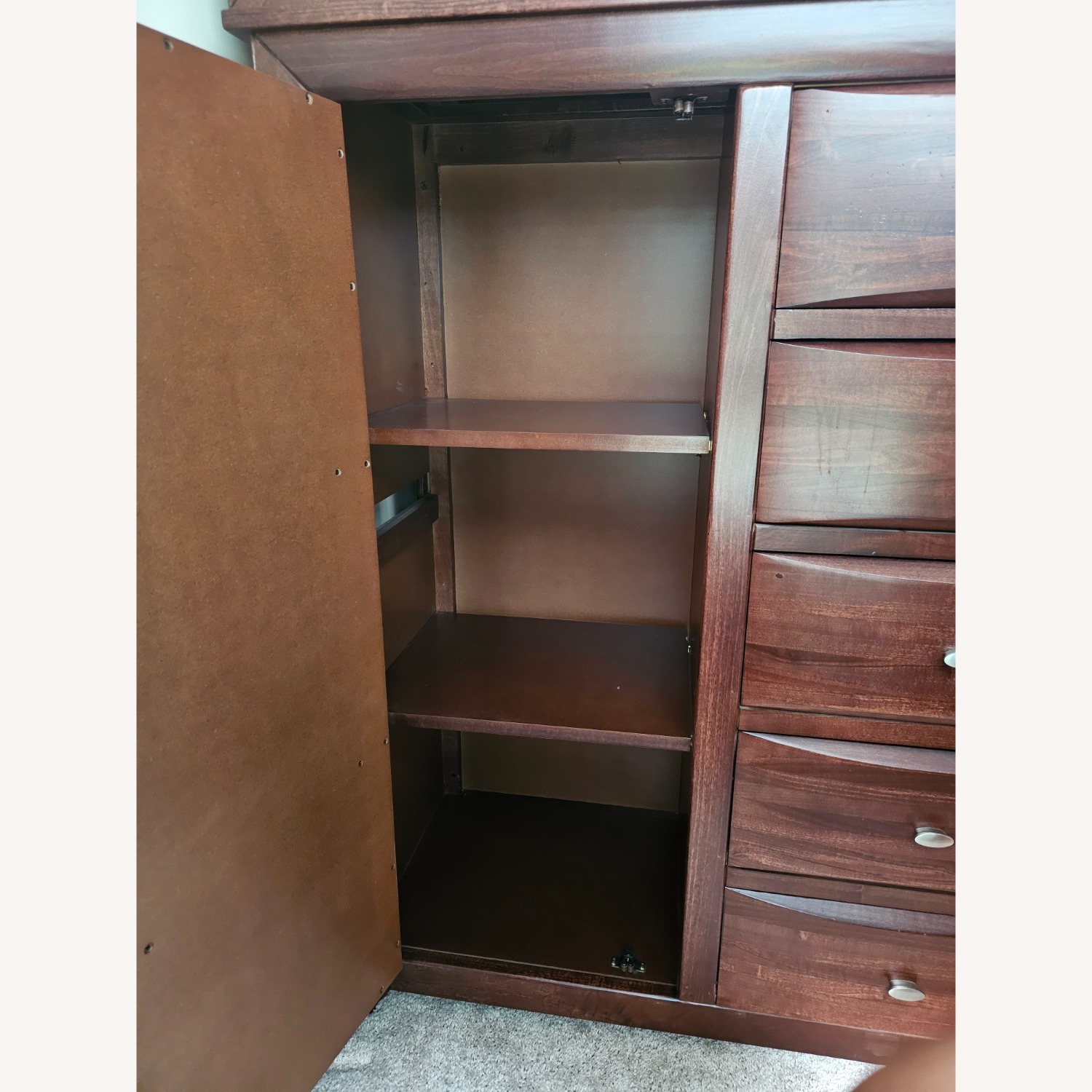 Ivy League Walnut Twin/Full Step Loft with Chest - image-3