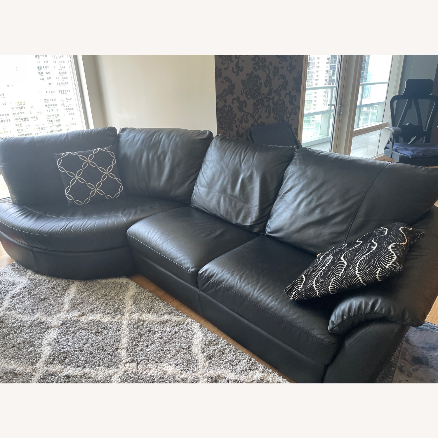 IKEA Vreta Leather Sofa - image-1