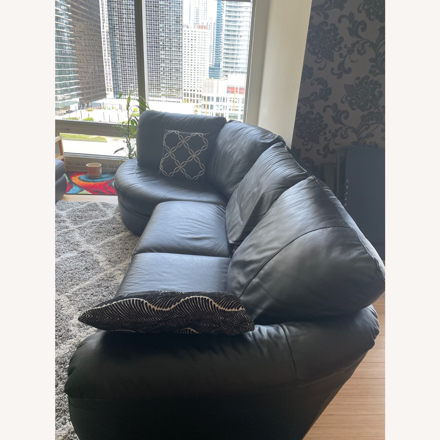 IKEA Vreta Leather Sofa - image-3