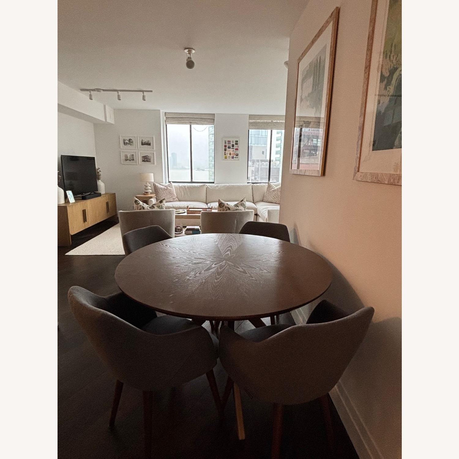 Raymour & Flanigan Brown 48” Table - image-1