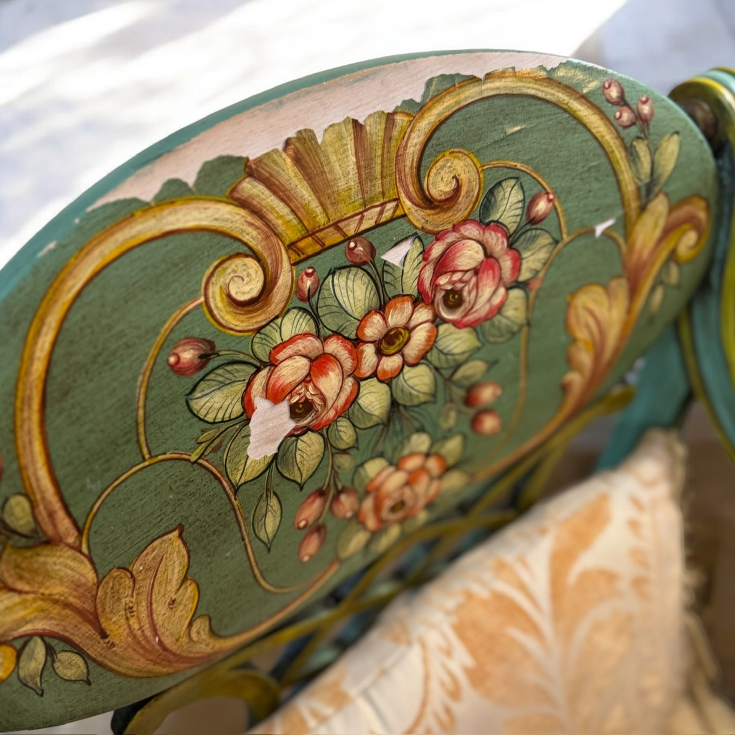 19th C. 3p Italian Regency Settee Armchairs Set - image-17