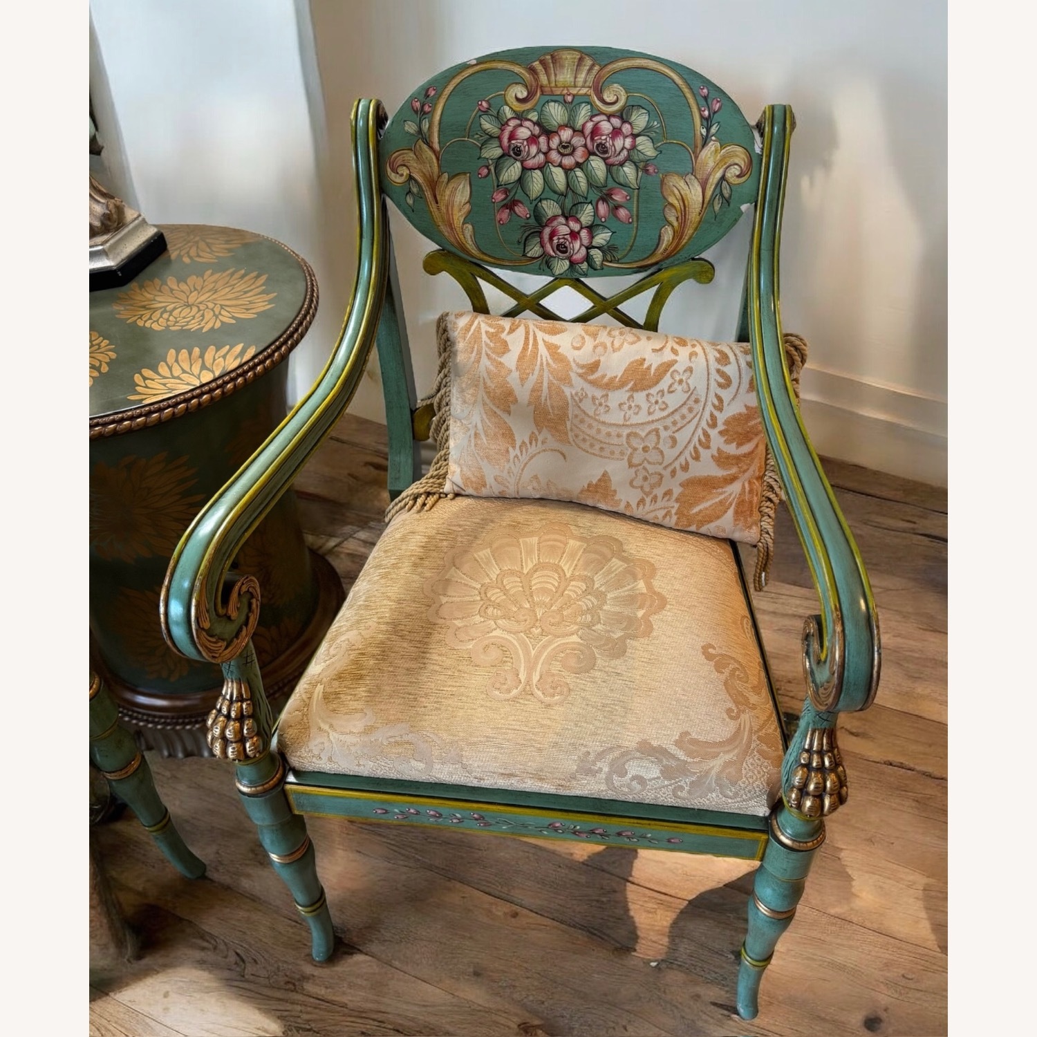 19th C. 3p Italian Regency Settee Armchairs Set - image-2