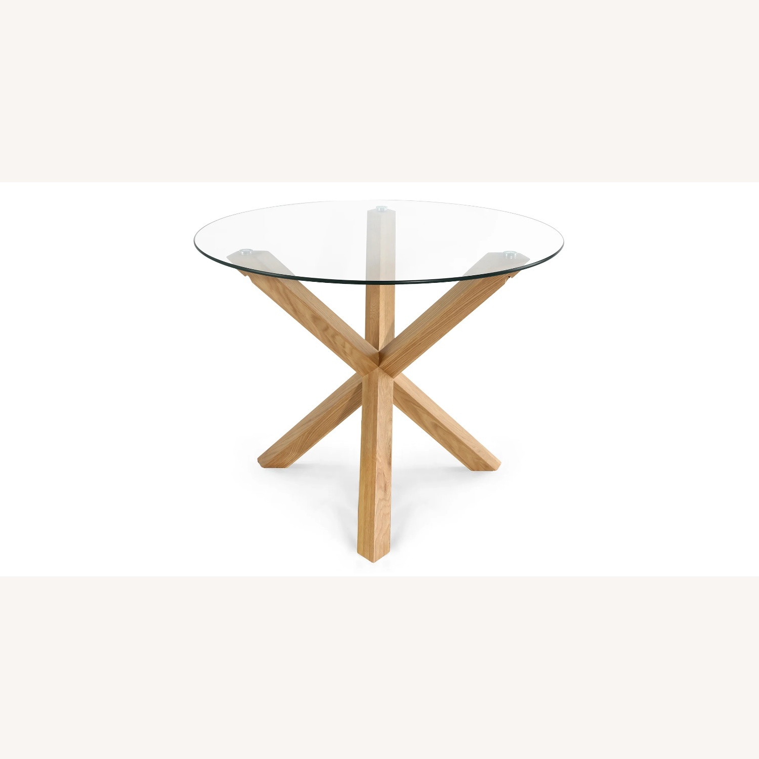 Poly and Bark Round Glass Dining Table - image-7