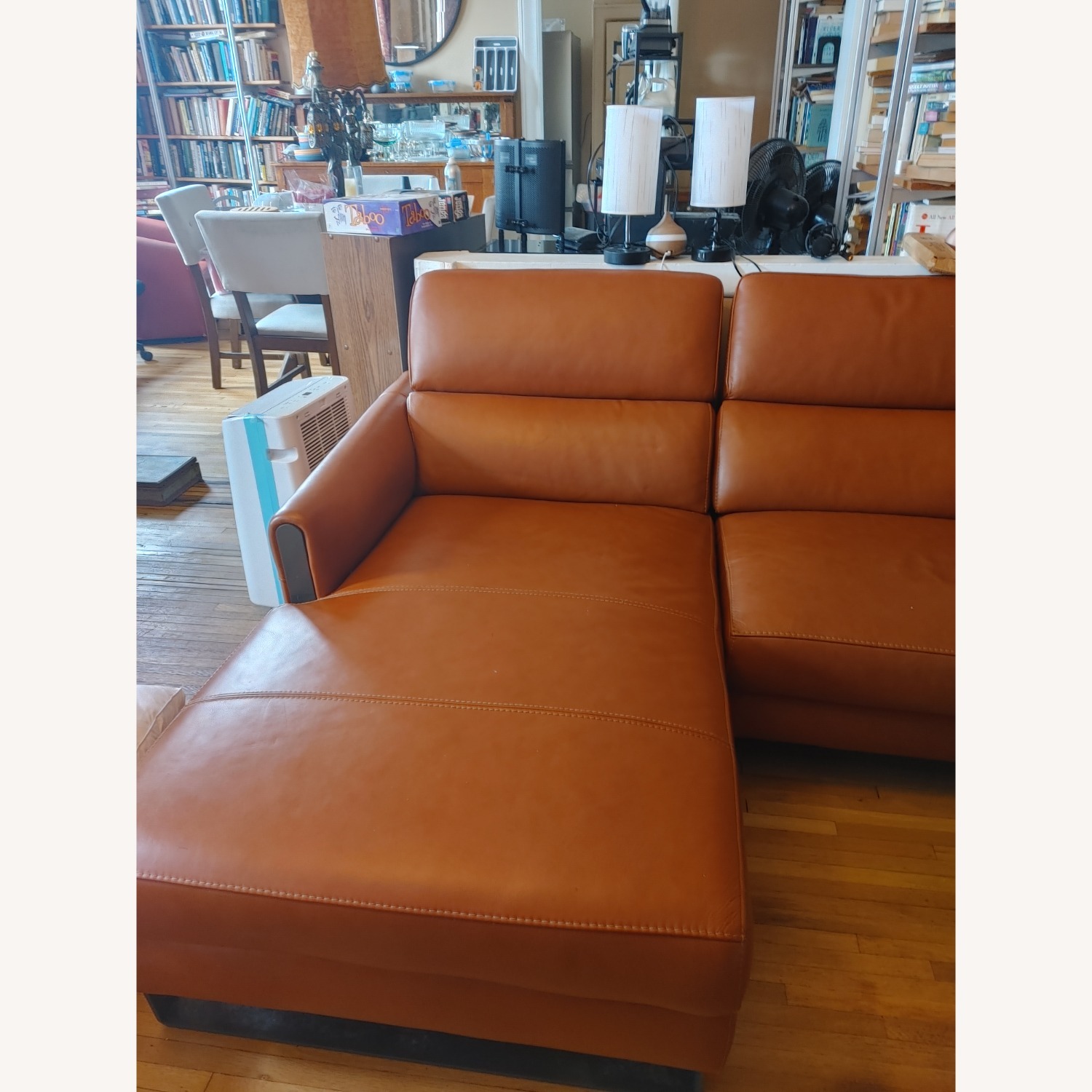 Leather Power Recliner Sofa - image-1