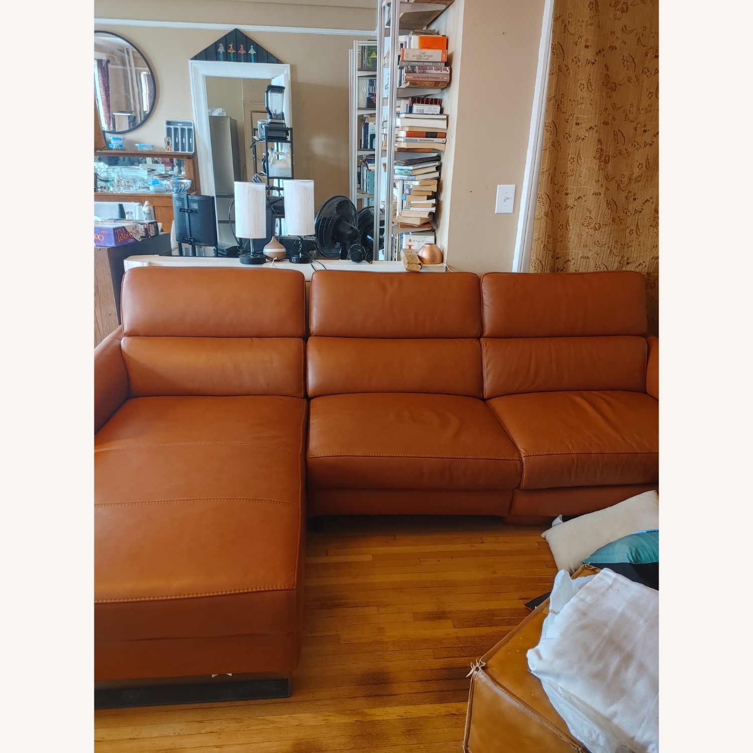 Leather Power Recliner Sofa - image-4