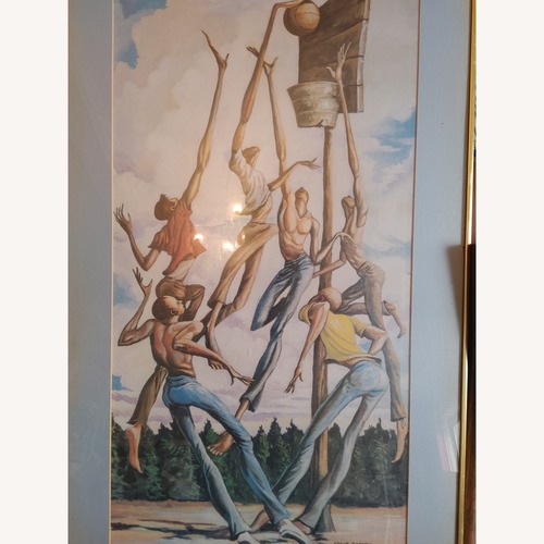 Used Ernie Barnes Painting for sale on AptDeco