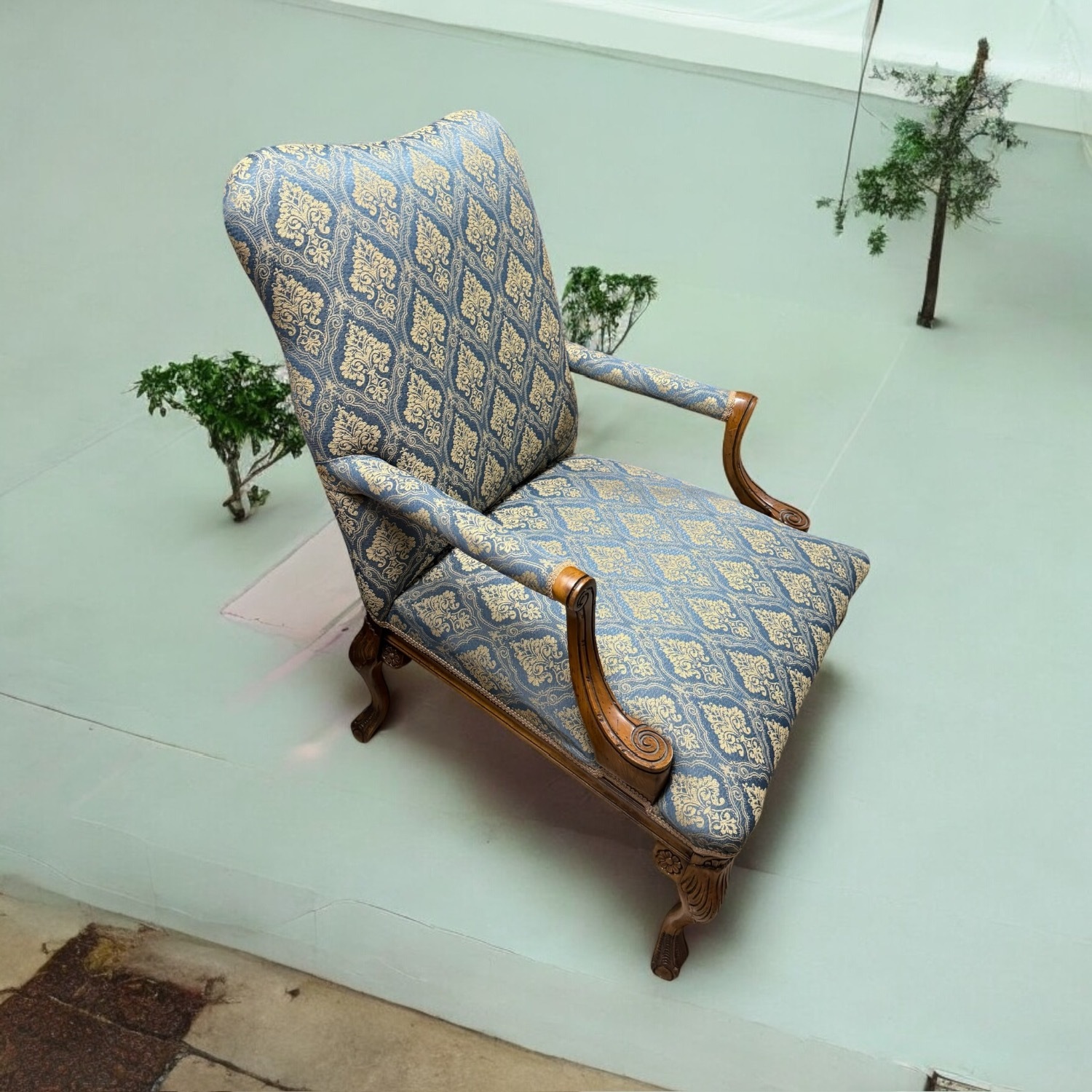 Vintage Louis XV French Provincial Armchair Chair - image-8