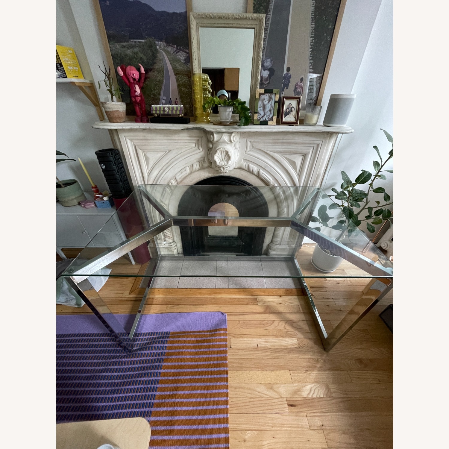 CB2 Tesso Modern Glass Desk - image-2