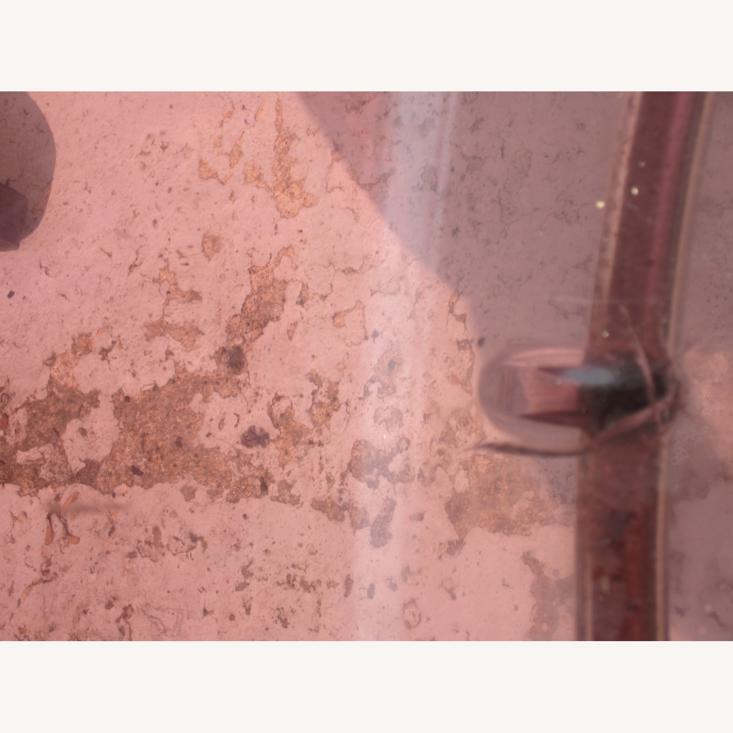 VTG 70'S Acrylic & Chrome Chair Eggplant Color - image-8