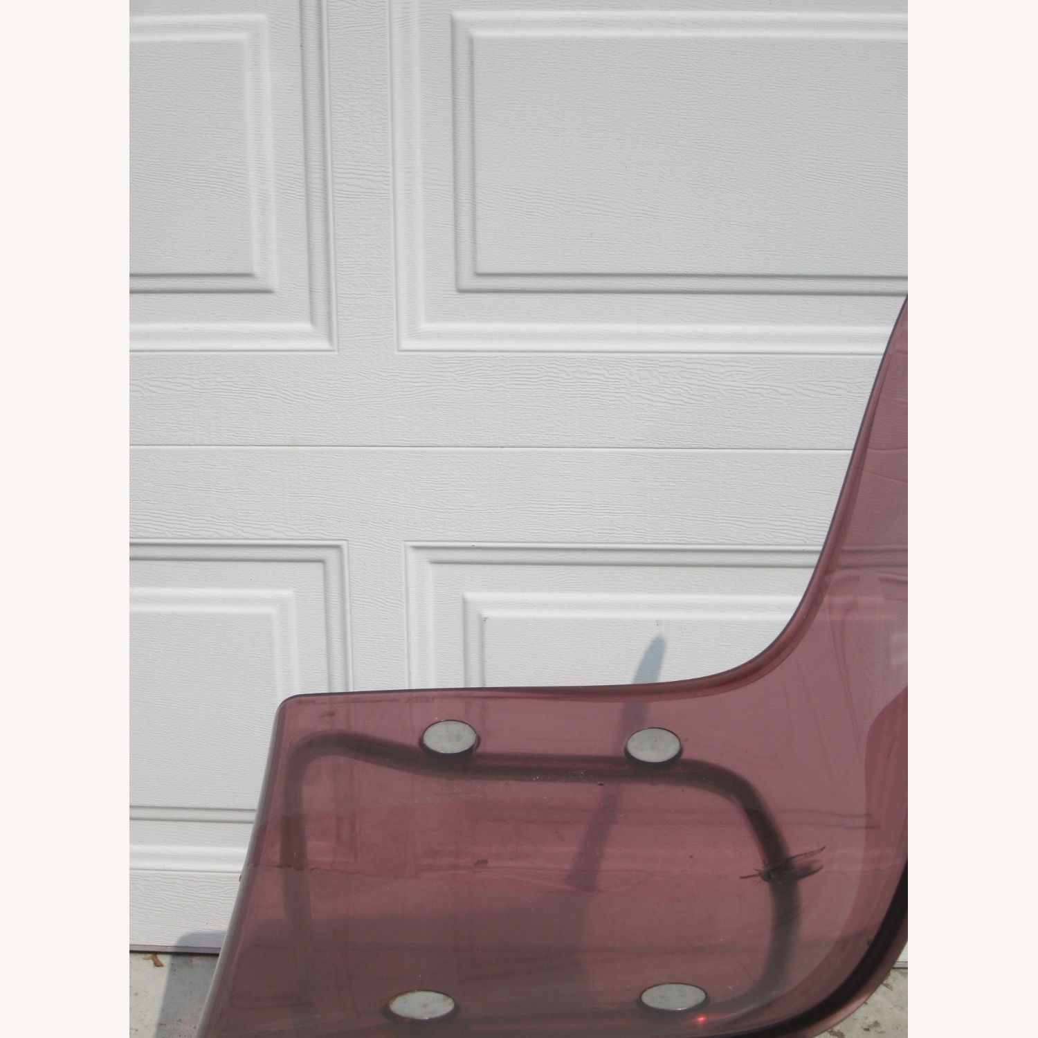 VTG 70'S Acrylic & Chrome Chair Eggplant Color - image-5