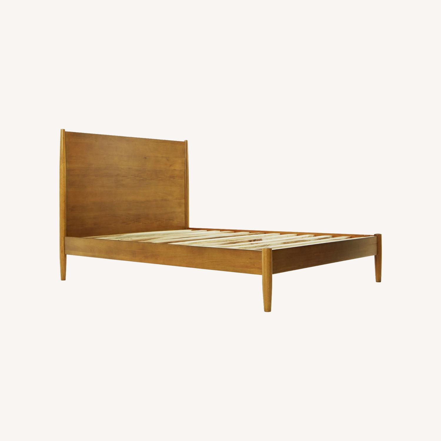  West Elm Mid-Century modern Solid Wood Bed  - image-0
