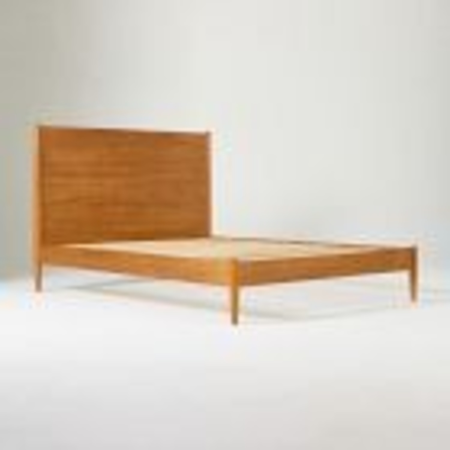  West Elm Mid-Century modern Solid Wood Bed  - image-1