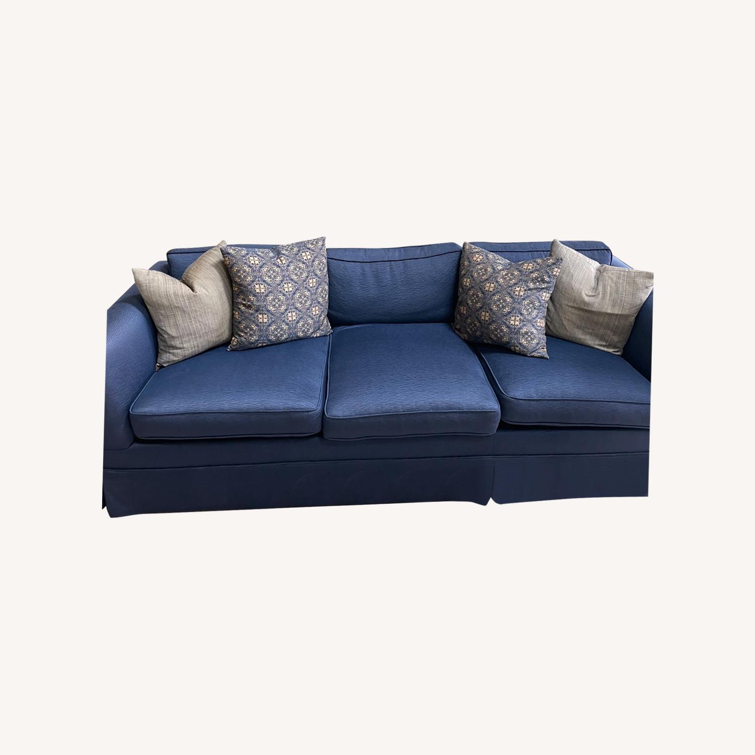 Blue 3 Seater Sofa - image-0