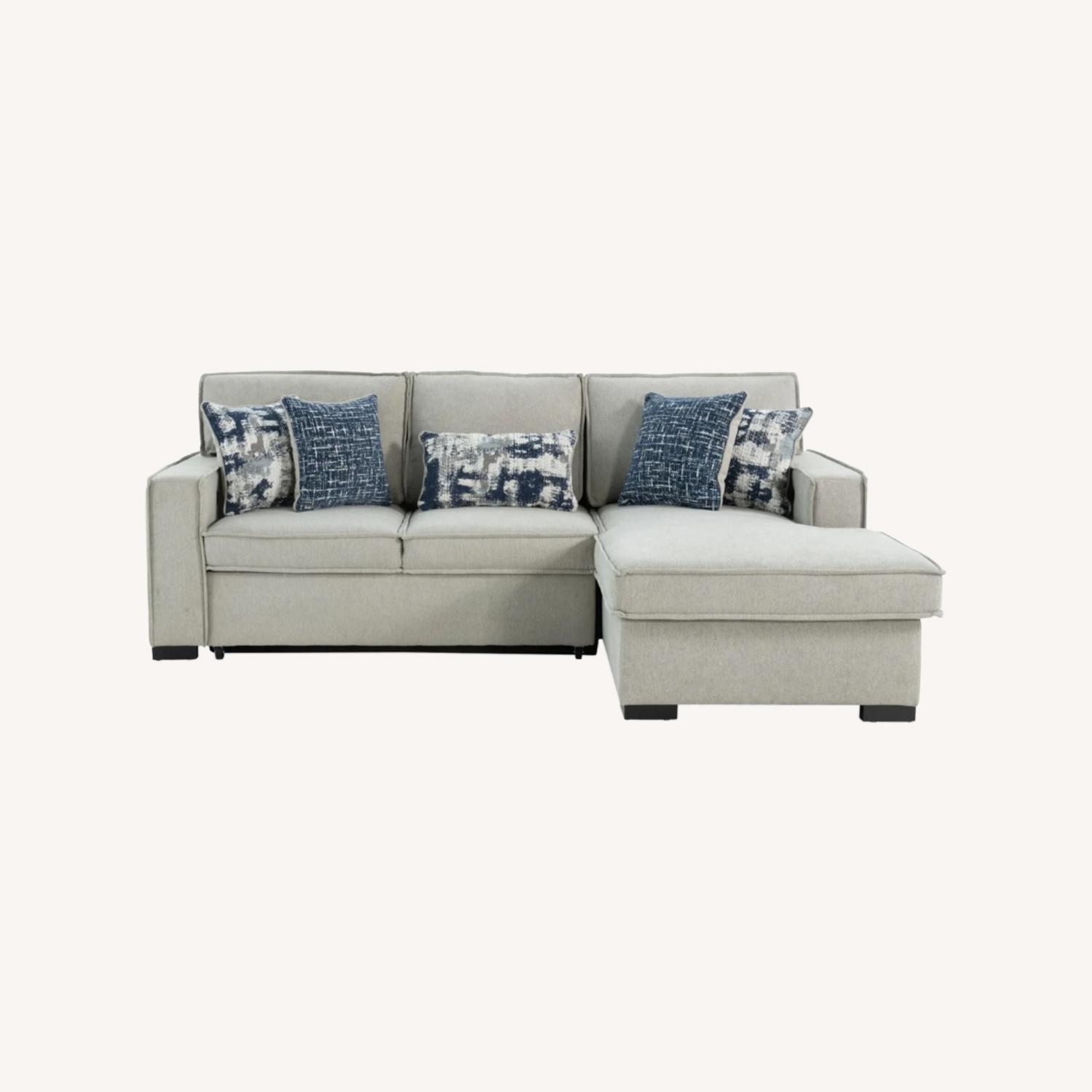 Playmax L Shape Section Couch (Pull out Bed) - image-0