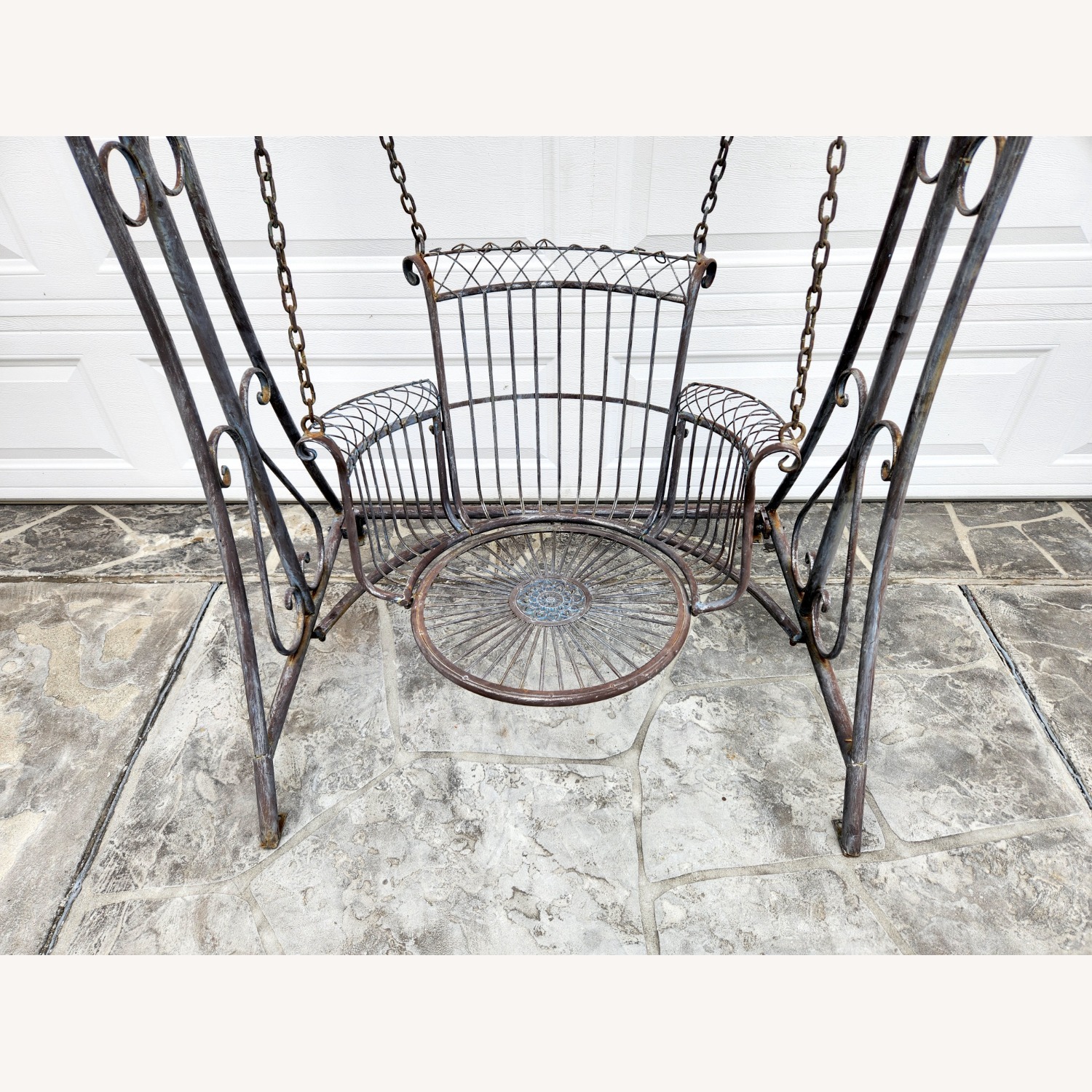 Outdoor Garden Iron Swing Chair by Zaer Ltd USA - image-6