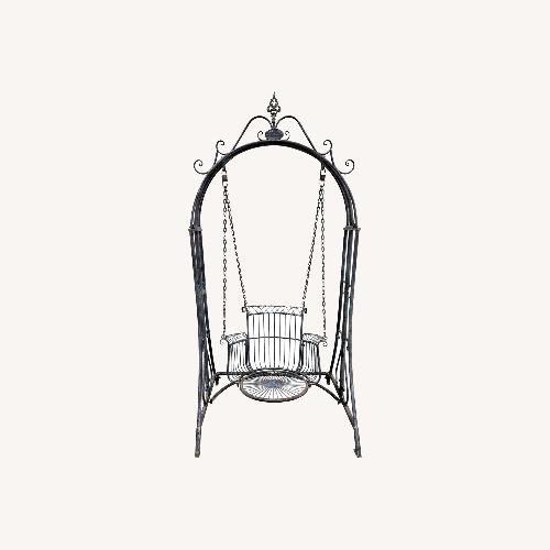 Used Outdoor Garden Iron Swing Chair by Zaer Ltd USA for sale on AptDeco