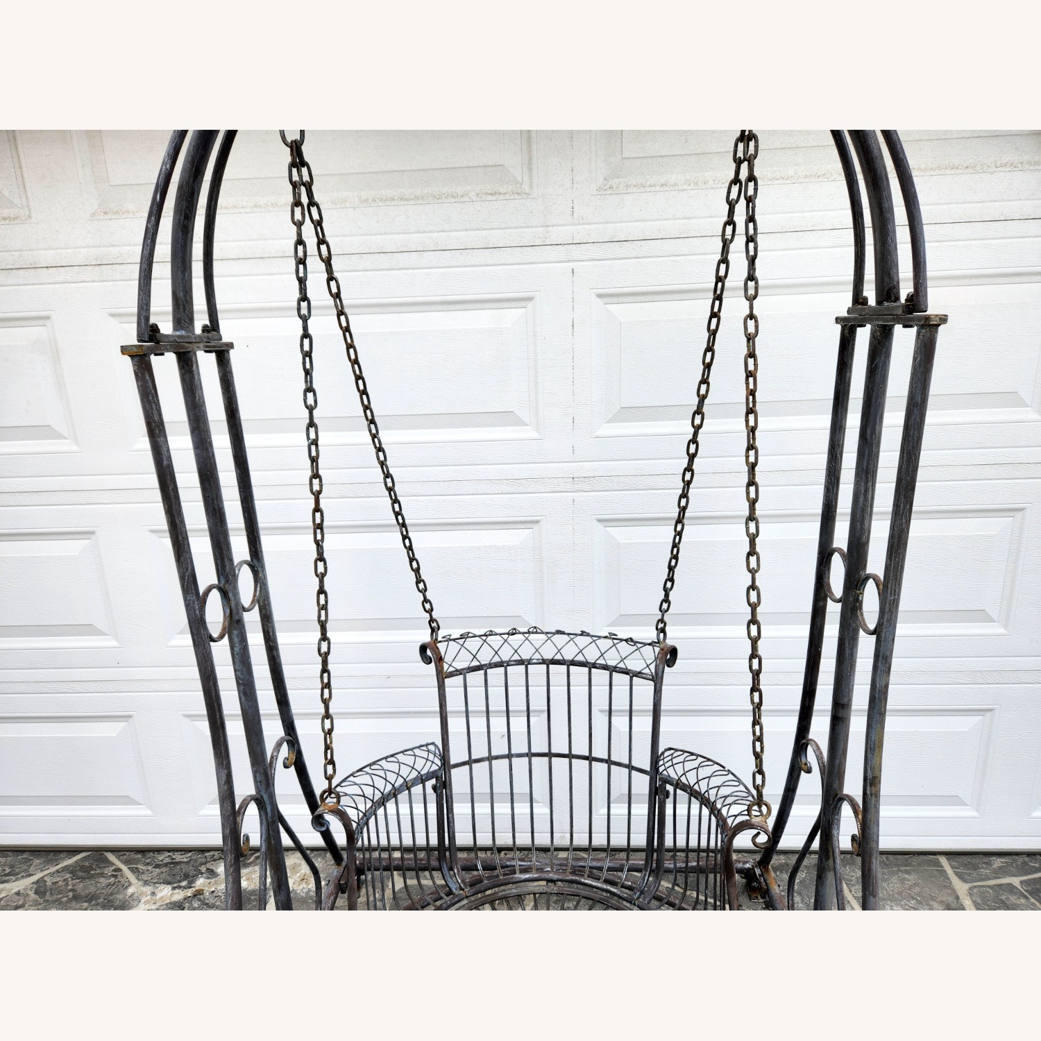 Outdoor Garden Iron Swing Chair by Zaer Ltd USA - image-10