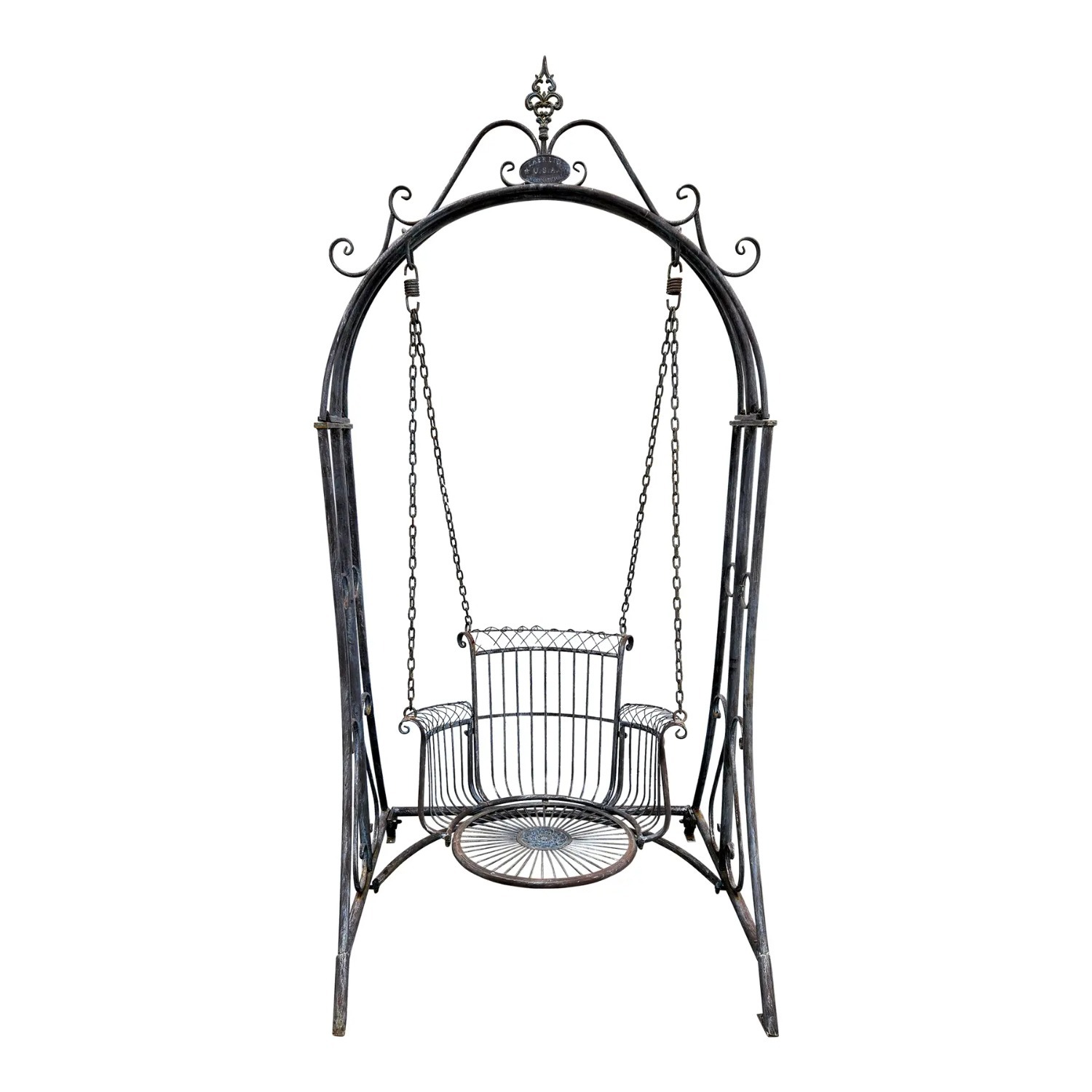 Outdoor Garden Iron Swing Chair by Zaer Ltd USA - image-2