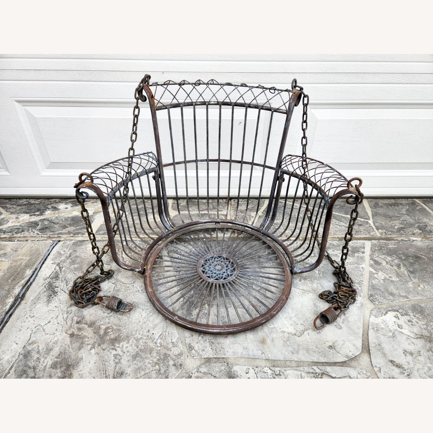 Outdoor Garden Iron Swing Chair by Zaer Ltd USA - image-8