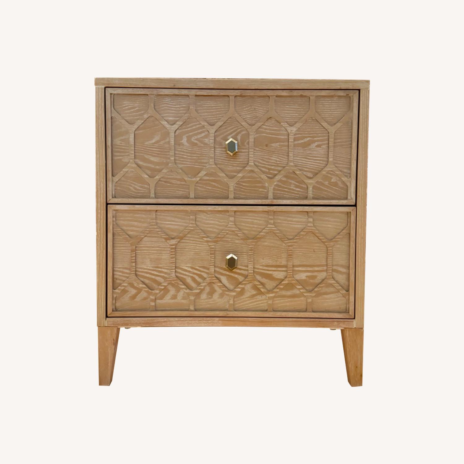 Anthropologie Textured Trellis Nightstand - image-0
