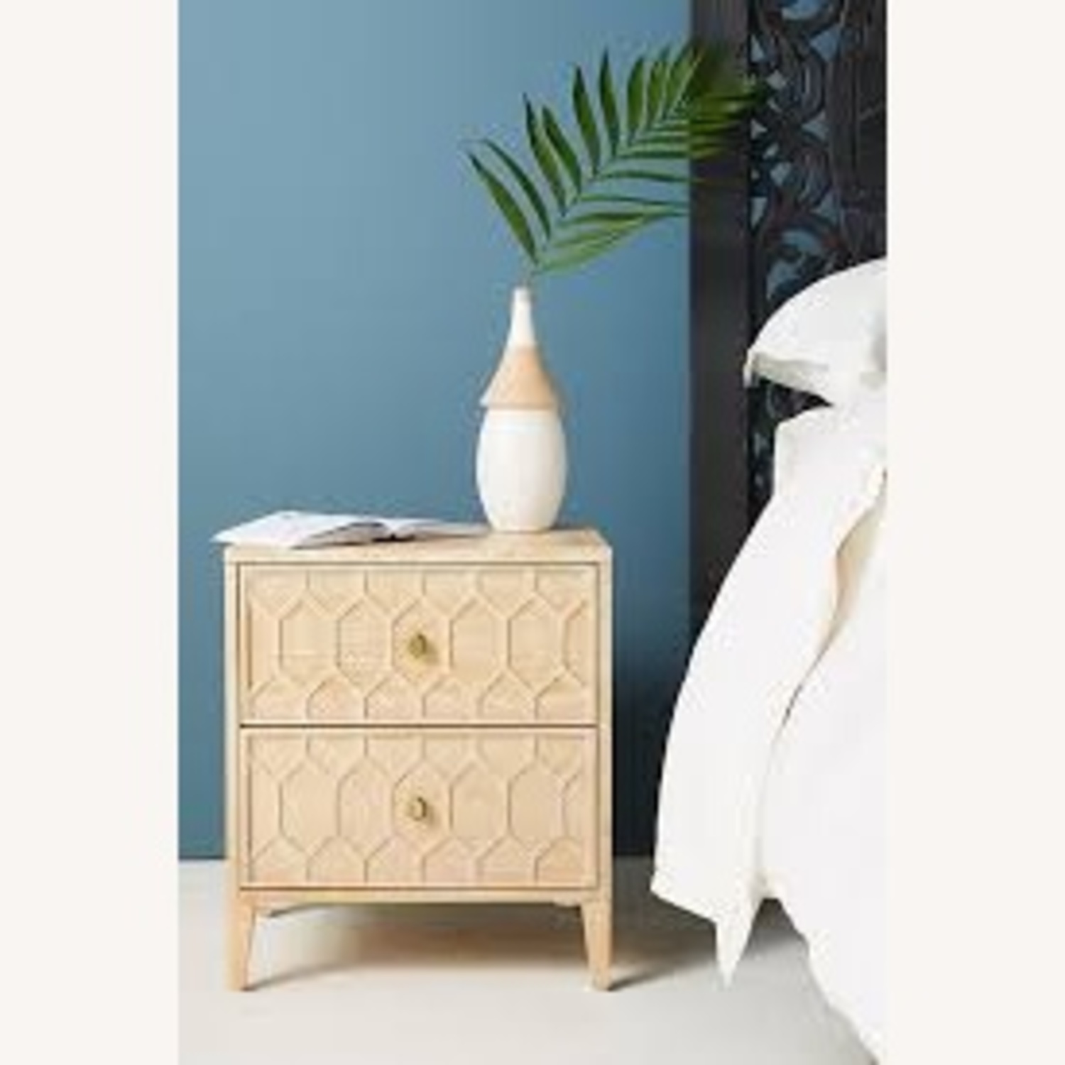 Anthropologie Textured Trellis Nightstand - image-6