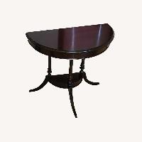 The Bombay Company Pair of Vintage Half-Round Side Tables