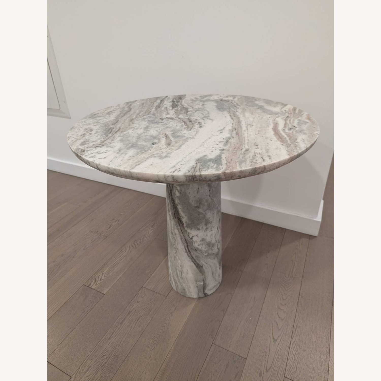 CB2 Babylon Round Grey Marble Bistro Table - image-2