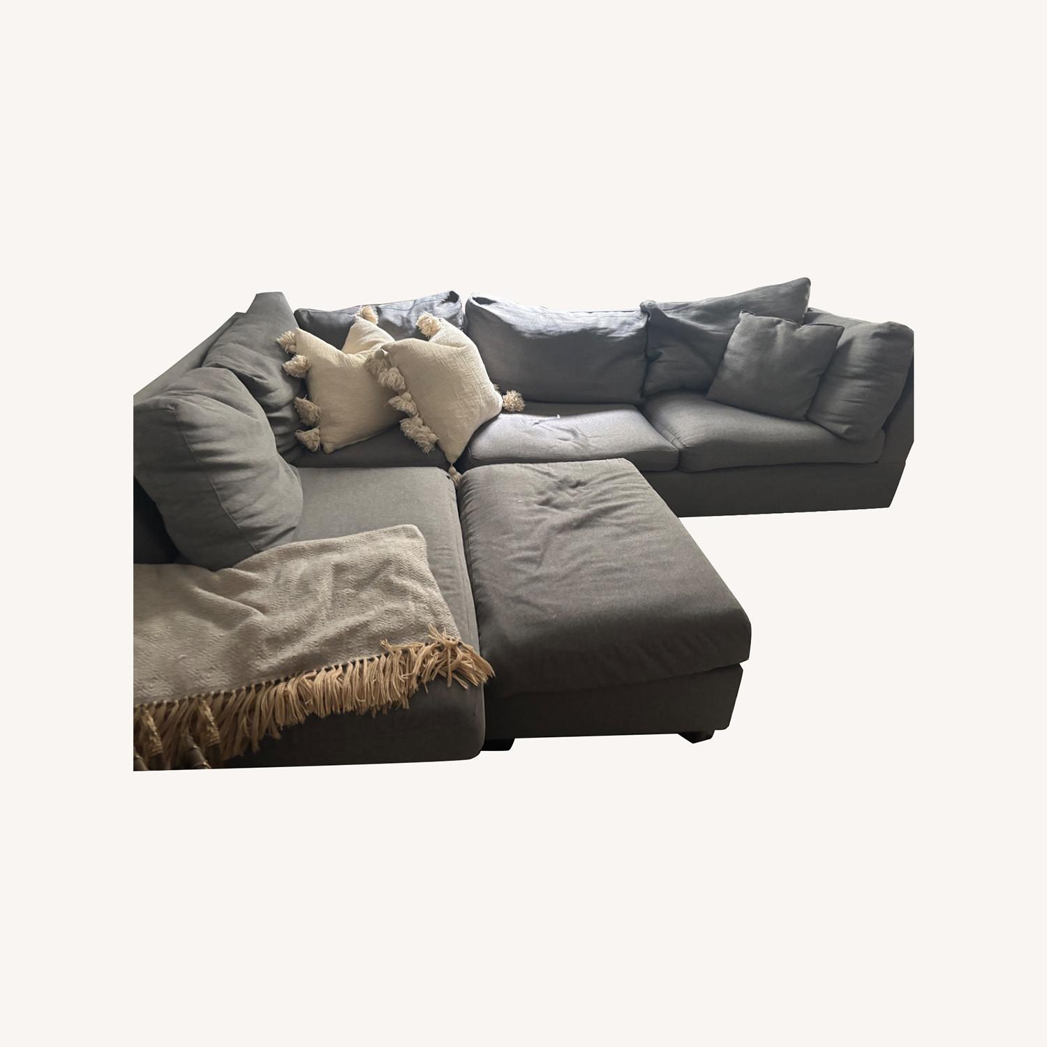 Wayfair 2 Piece Sectional and Ottoman - image-0