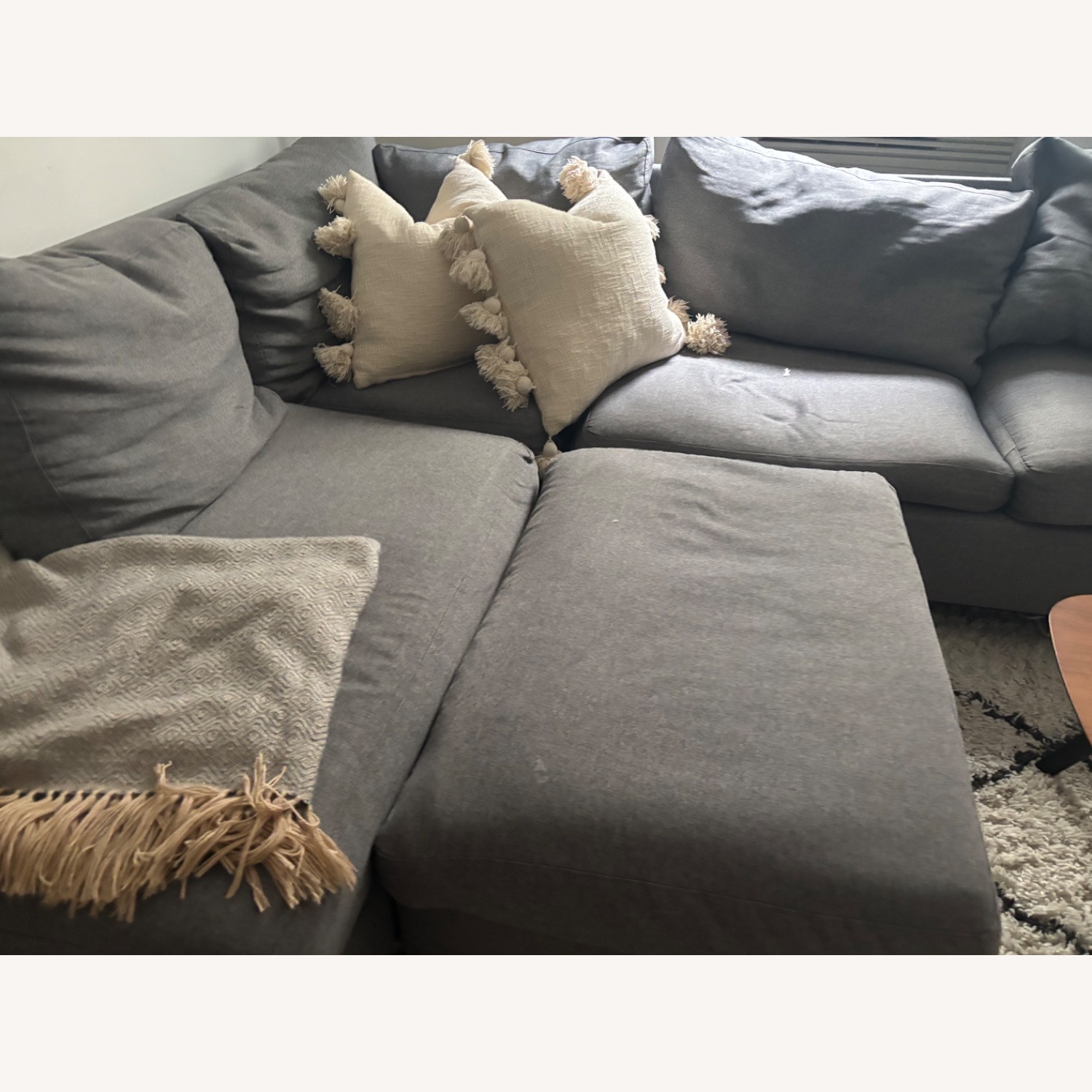 Wayfair 2 Piece Sectional and Ottoman - image-2