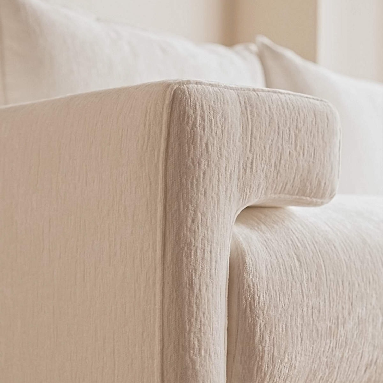CB2 Camden White Performance Fabric Apartment Sofa - image-2