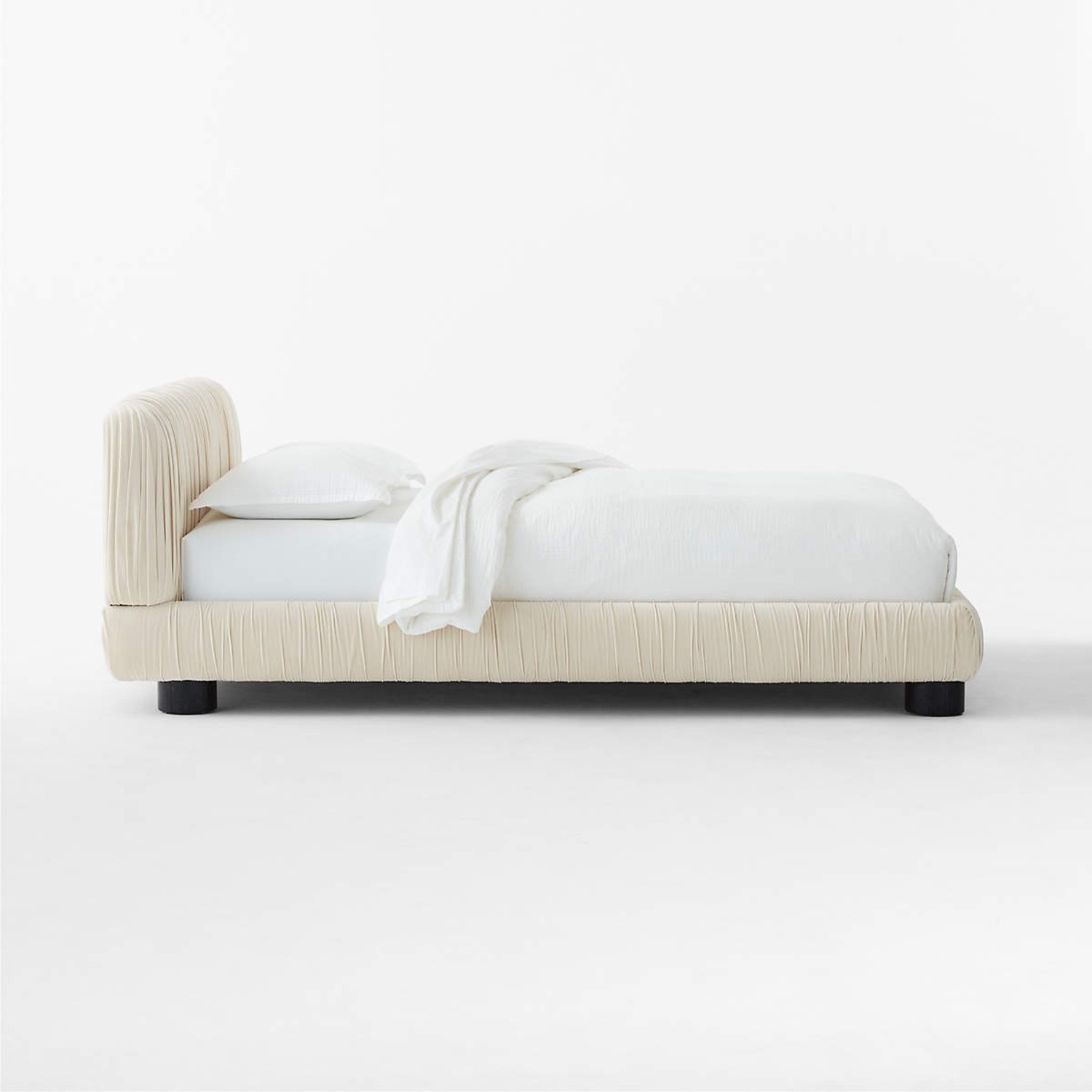 CB2 Cantar Ivory Velvet Upholstered Queen Bed - image-2