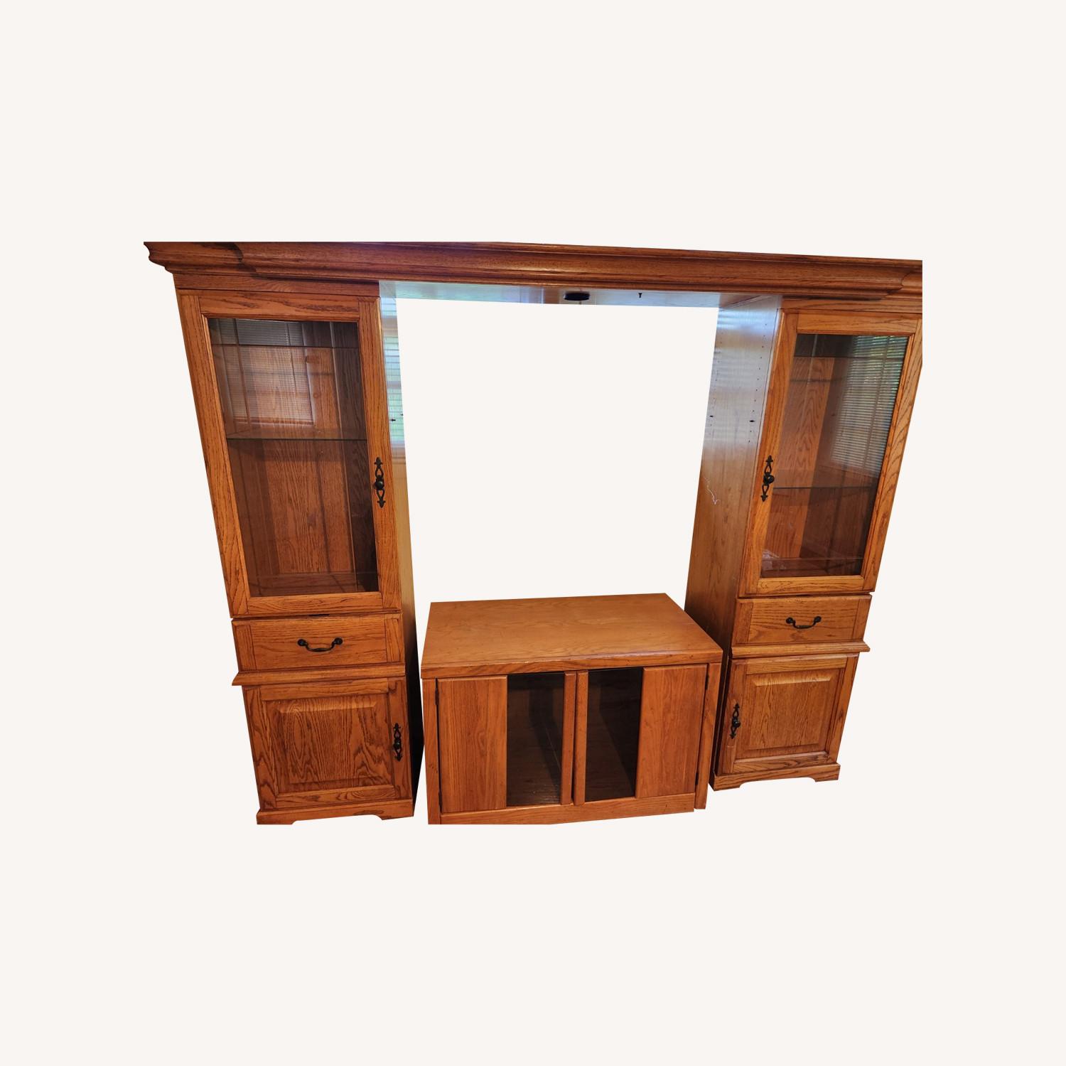 Solid Wooden Entertainment Center - image-0