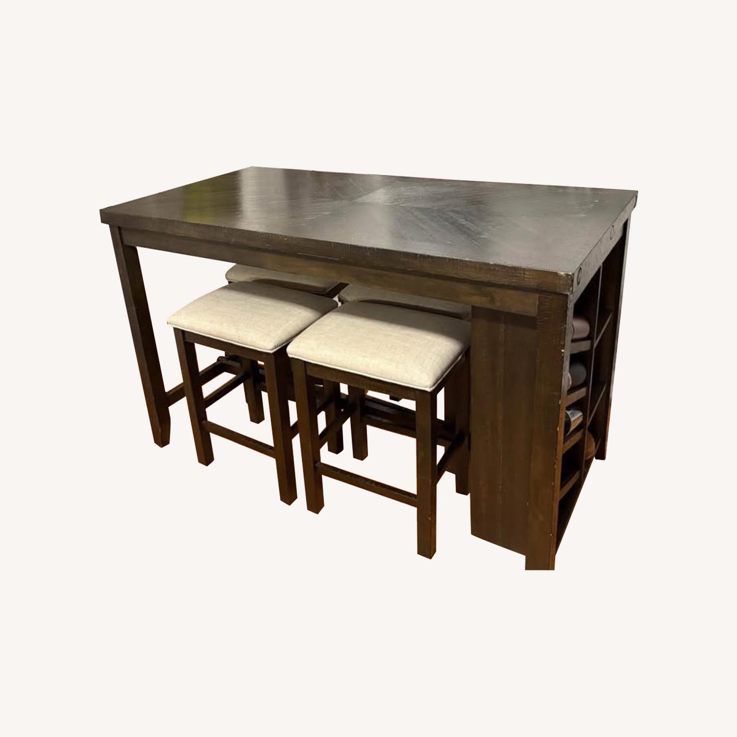 Bob's Discount SonomaKitchen Island Set with 4 Backless Stools - image-0