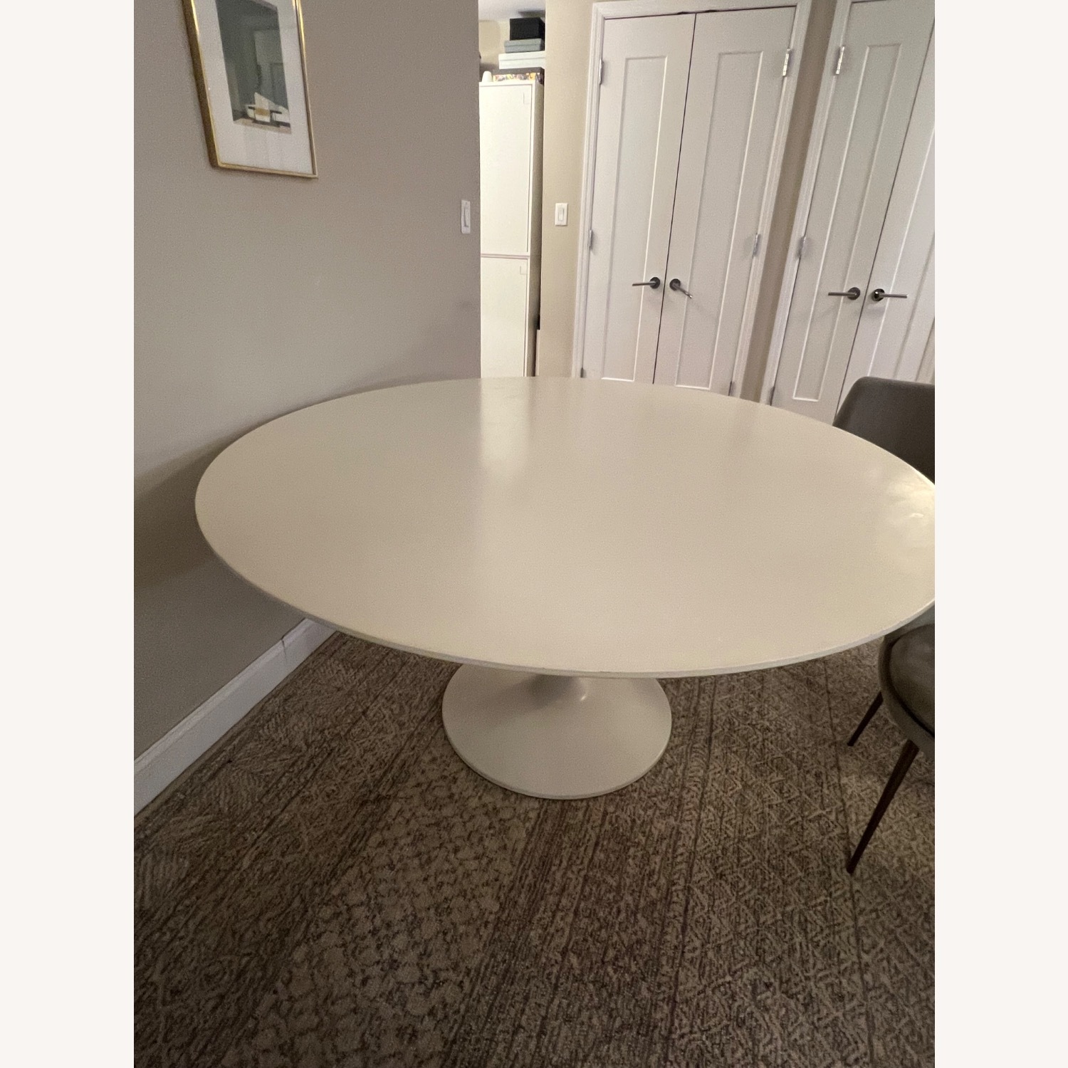 West Elm Liv 60" Round Table Laquer White - image-3