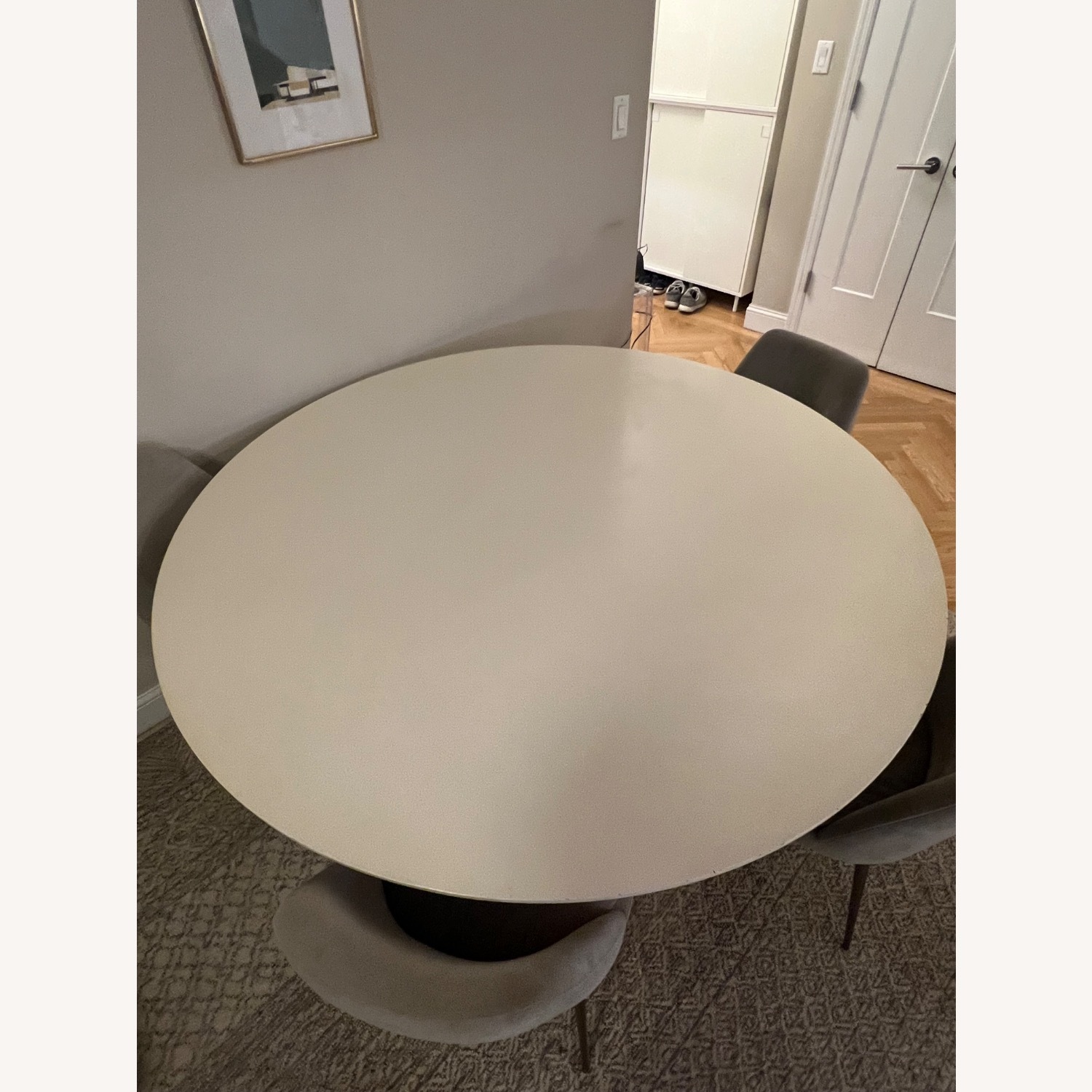 West Elm Liv 60" Round Table Laquer White - image-4