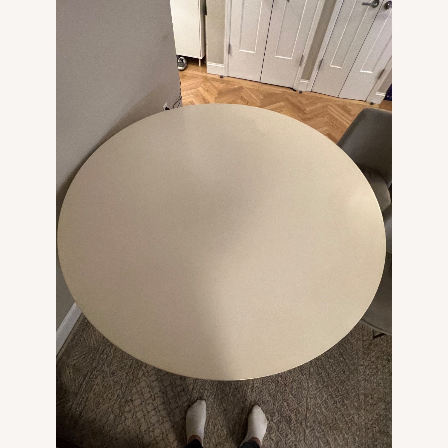 West Elm Liv 60" Round Table Laquer White - image-1